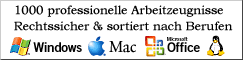 Arbeitszeugnis-Vorlagen - 1000 aktuelle Vorlagen für ein Arbeitszeugnis in MS-Word