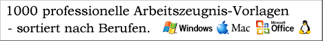 Arbeitszeugnis-Vorlagen - 1000 aktuelle Vorlagen für ein Arbeitszeugnis in MS-Word